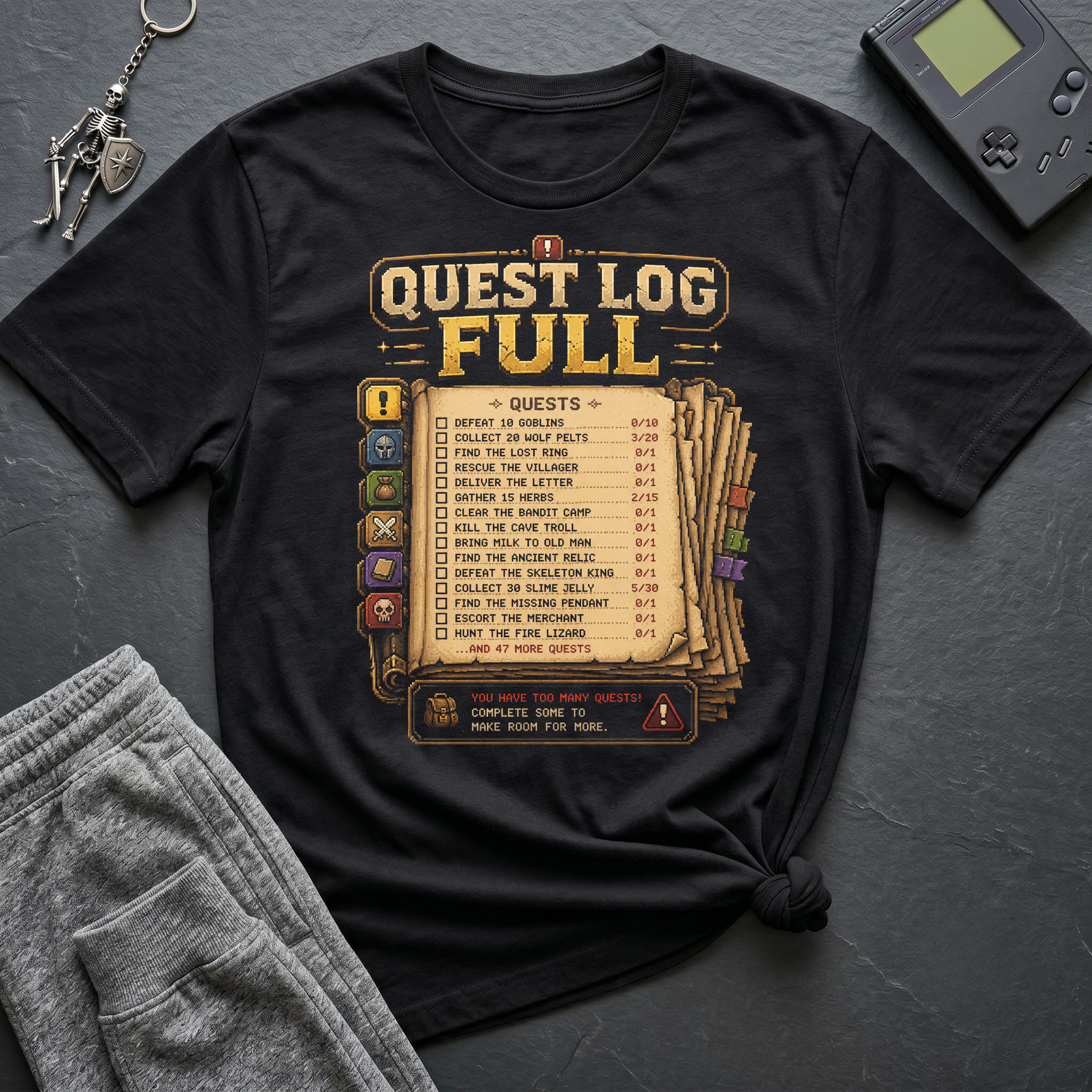 Quest Log Full T-Shirt
