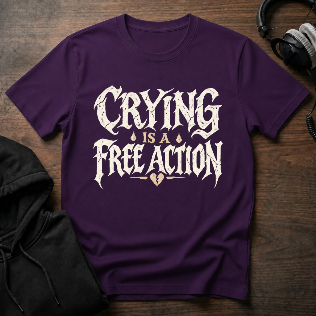 Crying is a Free Action T-Shirt
