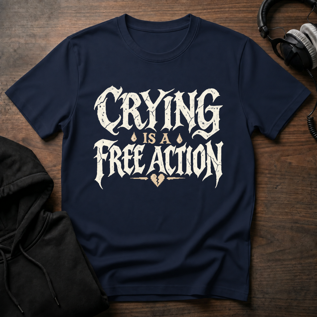 Crying is a Free Action T-Shirt